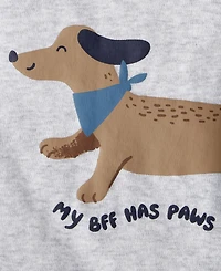 First Impressions Baby Boys Long-Sleeve Bff Paw Graphic T-Shirt, Exclusively at Macy's