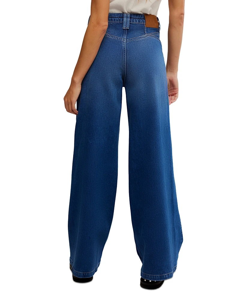 Free People Women's Kellee High Rise Palazzo Jeans