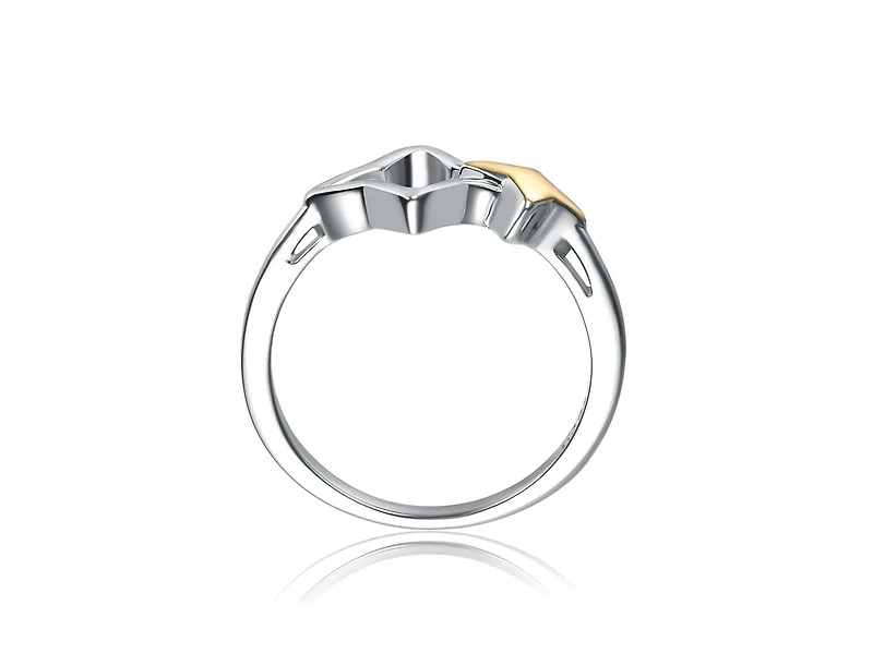 Rachel Glauber Two-Tone with Open Star Statement Ring