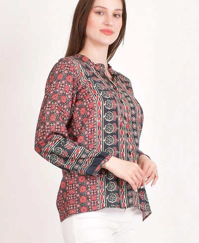 Raas Women's Muslin Silk Button-Up Top
