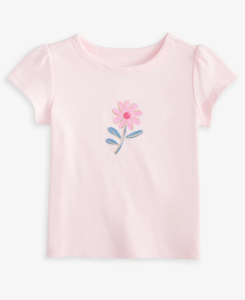 First Impressions Baby Girls Short-Sleeve Floral Graphic T-Shirt, Exclusively at Macy's