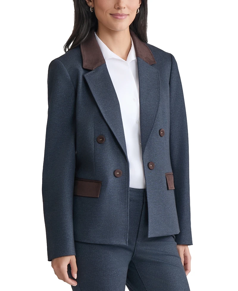 Jones New York Petite Faux Double-Breasted Jacket