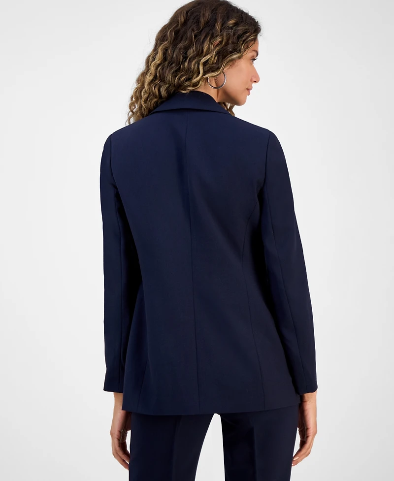 Bar Iii Women's Bi-Stretch Faux Double-Breasted Boyfriend Jacket, Created for Macy's