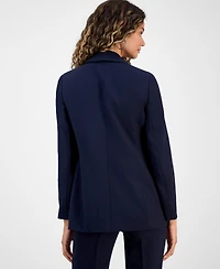 Bar Iii Women's Bi-Stretch Faux Double-Breasted Boyfriend Jacket, Created for Macy's