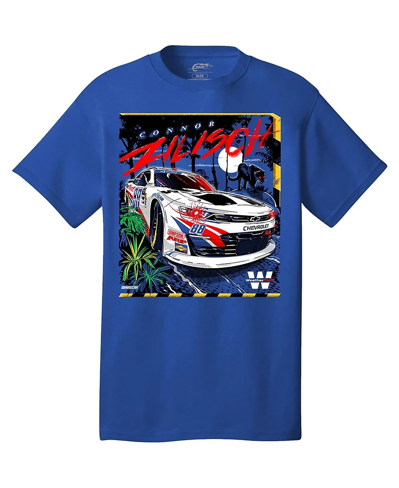 Jr Motorsports Official Team Apparel Men's Royal Connor Zilisch WeatherTech Car T-Shirt