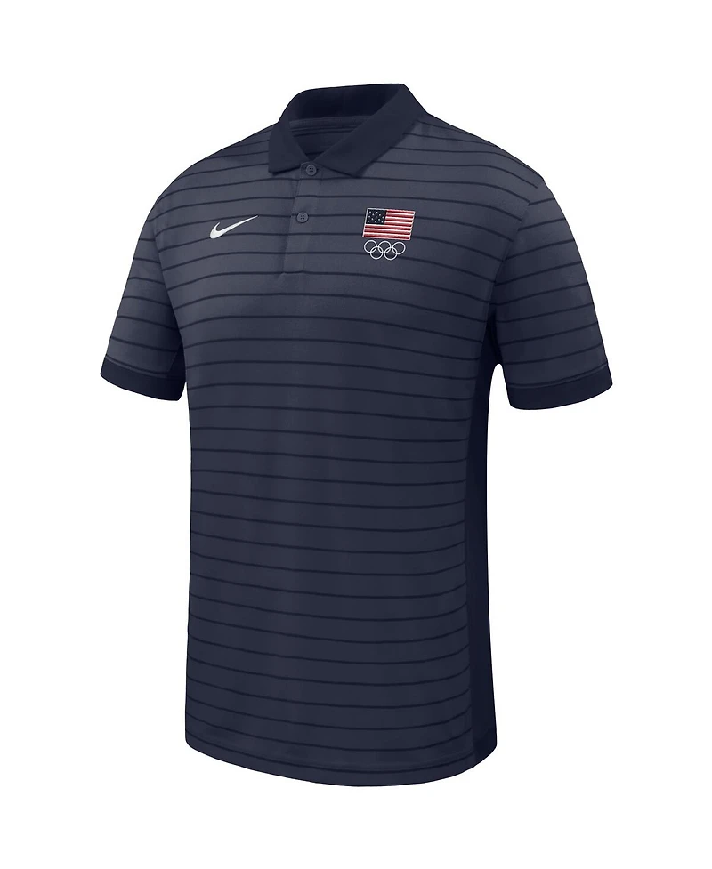 Nike Men's Navy Team Usa Victory Stripe Polo Shirt