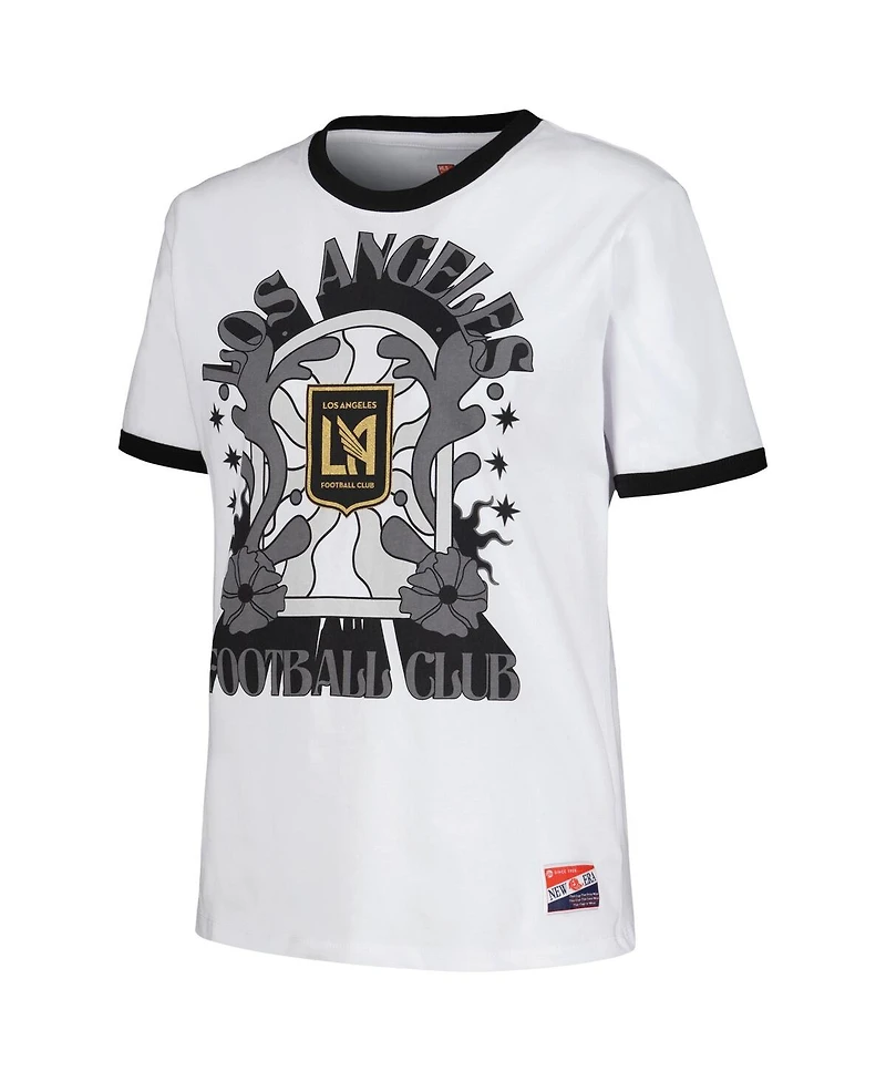 5th & Ocean Women's by New Era White Lafc Throwback Ringer T-Shirt