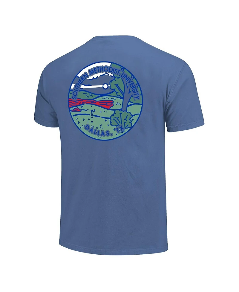 Image One Men's and Women's Royal Smu Mustangs Scenic Comfort Colors T-Shirt