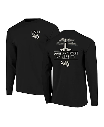 Image One Men's Black Lsu Tigers Comfort Colors Campus Nights Long Sleeve T-Shirt