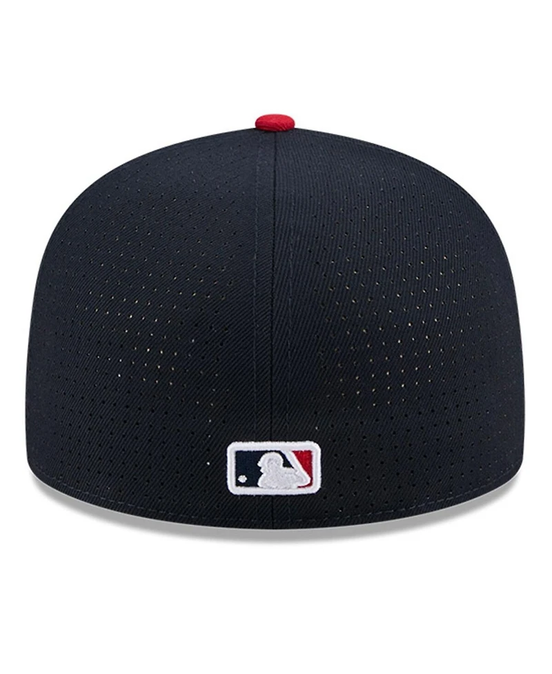 New Era Men's Navy/Red Texas Rangers 2025 Mlb All-Star Game Workout Side Patch 59FIFTY Fitted Hat