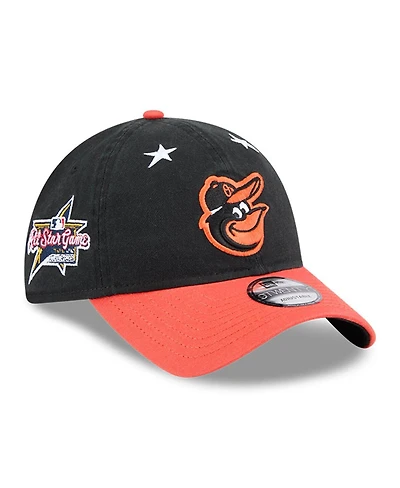 New Era Men's Black/Orange Baltimore Orioles 2025 Mlb All-Star Game 9TWENTY Adjustable Hat