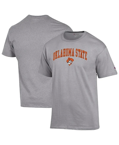 Champion Men's Heather Gray Oklahoma State Cowboys Arch Over Logo T-Shirt