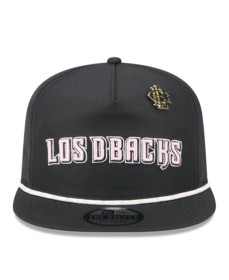 New Era Men's Black Arizona Diamondbacks 2025 Big League Chew Golfer Snapback Hat