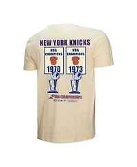 Mitchell & Ness Men's Cream New York Knicks Hardwood Classics Champions T-Shirt