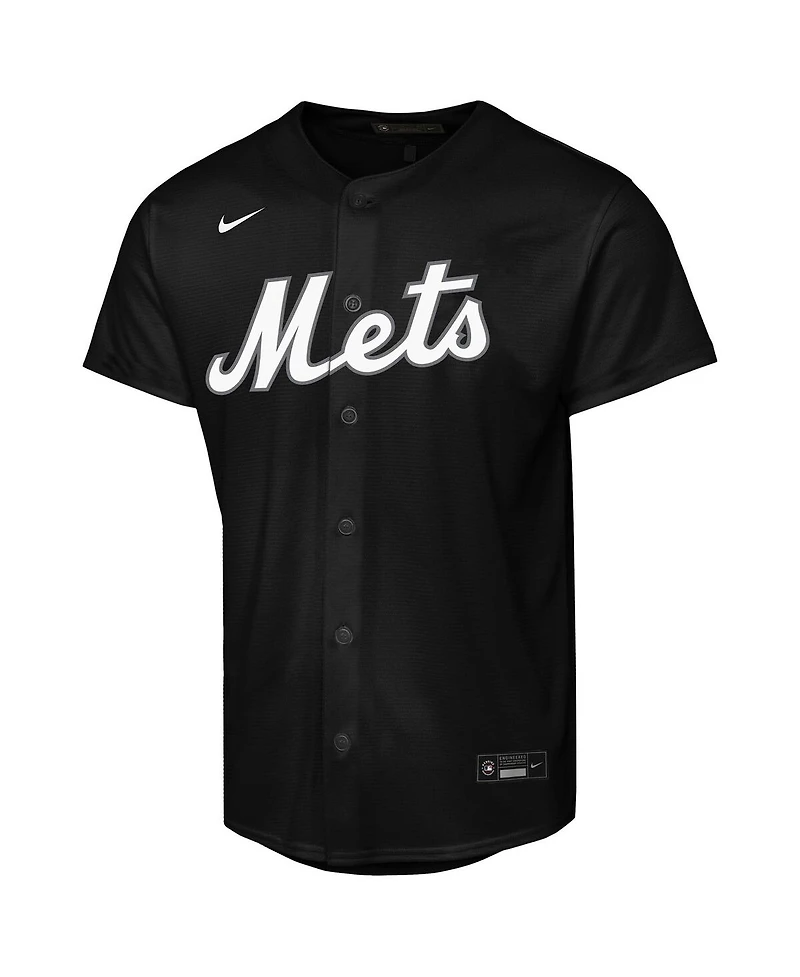 Nike Big Boys and Girls Juan Soto Black New York Mets Lights Out Replica Player Jersey