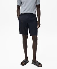 Mango Men's Slim-Fit Linen Bermuda Shorts