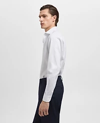 Mango Men's Slim Fit Cotton Striped Dress Shirt