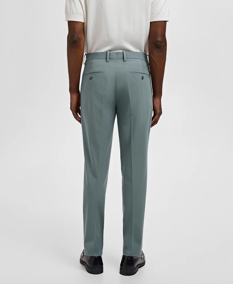 Mango Men's Stretch Fabric Super Slim-Fit Suit Pants