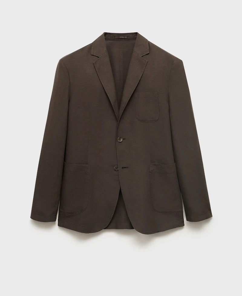 Mango Men's Slim-Fit Linen Suit Blazer