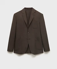 Mango Men's Slim-Fit Linen Suit Blazer