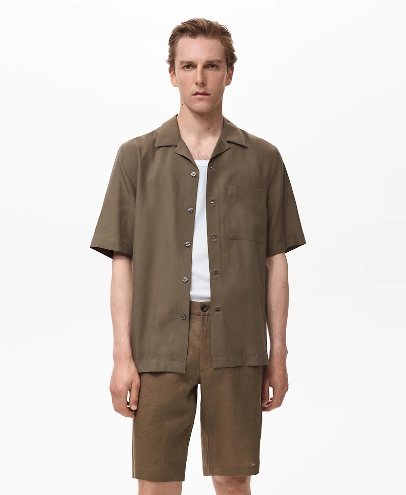 Mango Men's Regular-Fit Lyocell Shirt