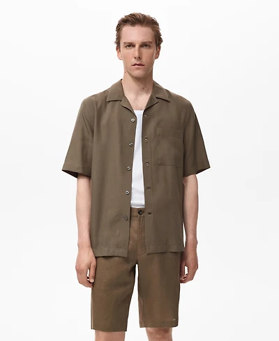 Mango Men's Regular-Fit Lyocell Shirt