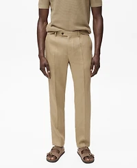 Mango Men's Slim-Fit Linen Pants