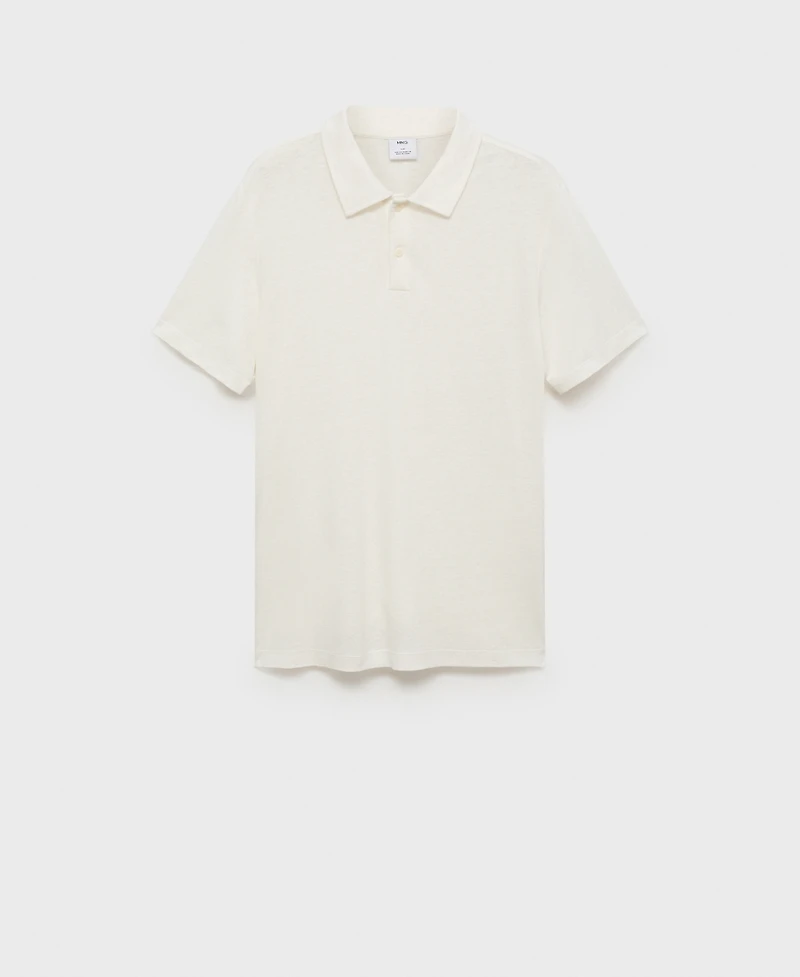 Mango Men's Linen-Blend Slim Fit Polo Shirt