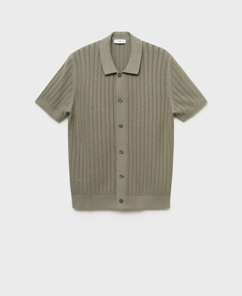 Mango Men's Cotton Structure Shirt
