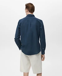 Mango Men's Pocket Linen Shirt