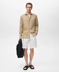 Mango Men's Linen Slim-Fit Shirt