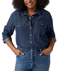 Levi's Plus Ultimate Western Cotton Denim Shirt