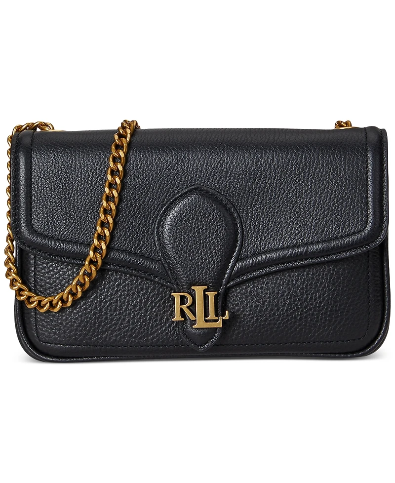 Lauren Ralph Bradley Small Pebbled Leather Crossbody Wallet