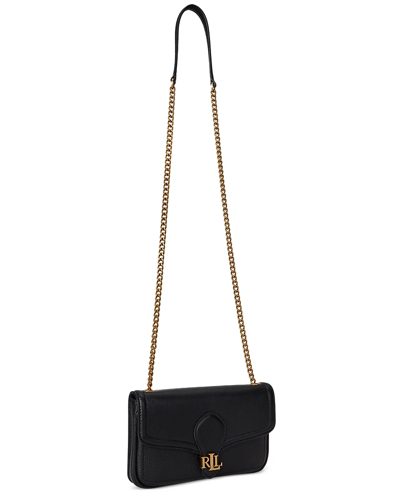 Lauren Ralph Pebbled Leather Bradley Crossbody Wallet