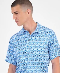 Pga Tour Men's All-Over Geometric Polo Shirt