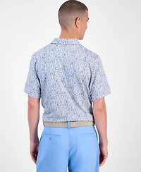 Pga Tour Men's Micro-Floral Polo Shirt