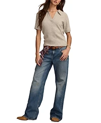 Lucky Brand Women's Cloud Soft Collared Sweater T-Shirt