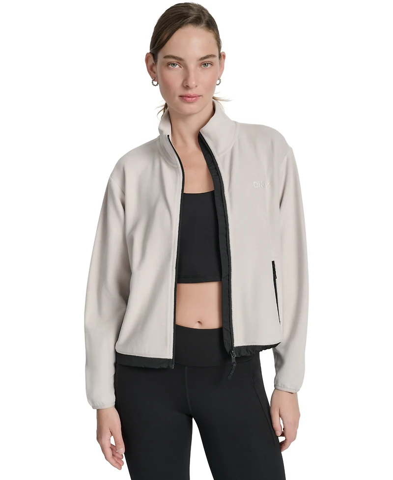 Dkny Women's Zippered Fleece Jacket