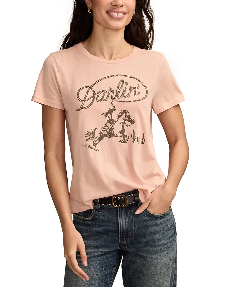 Lucky Brand Women's Darlin Cowgirl Classic Cotton T-Shirt