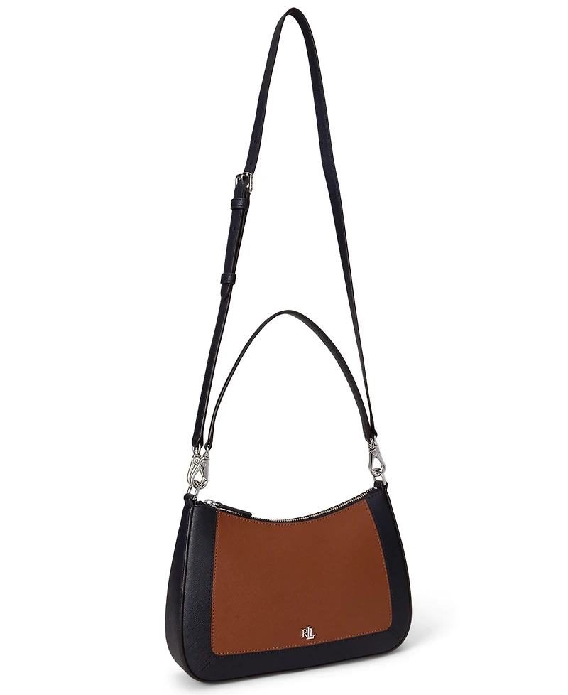 Lauren Ralph Lauren Two-Tone Leather Small Danni Bag