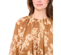 Parker Women's Long-Sleeve Chiffon Shift Dress