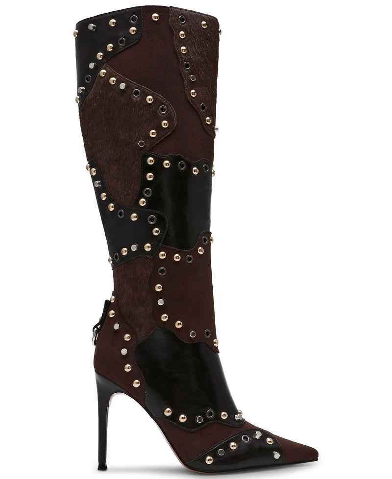 Steve Madden Women's Revive Studded Knee-High Novelty Dress Boots