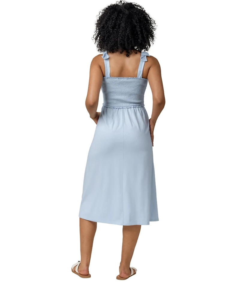 Kindred Bravely Sienna Smocked Maternity & Nursing Dress