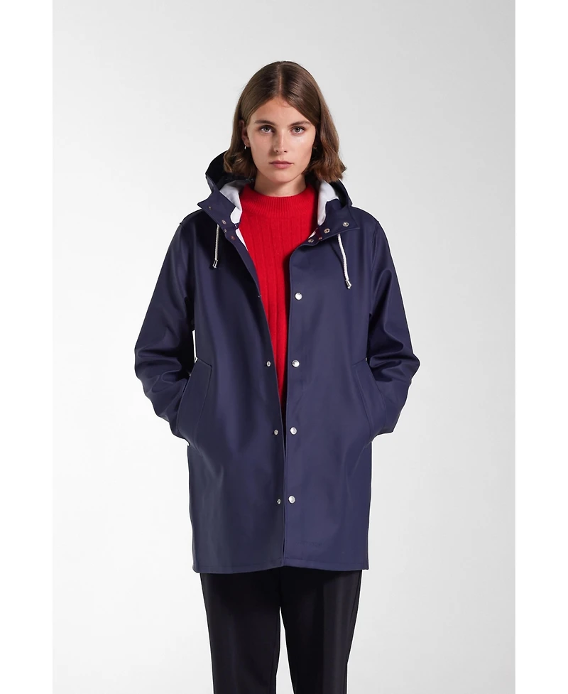 Stutterheim Women's Stockholm Long Sleeve Hooded Raincoat