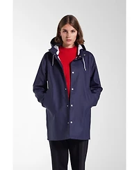 Stutterheim Women's Stockholm Long Sleeve Hooded Raincoat