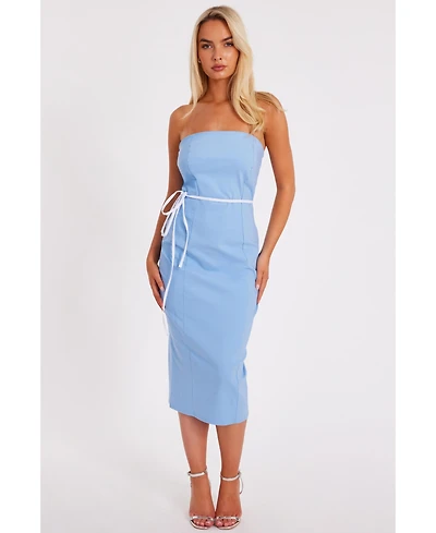 Quiz Women's Bengaline Midi with Tie Detail