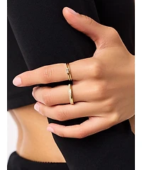 Ana Luisa Gold Band Ring - Celine Double