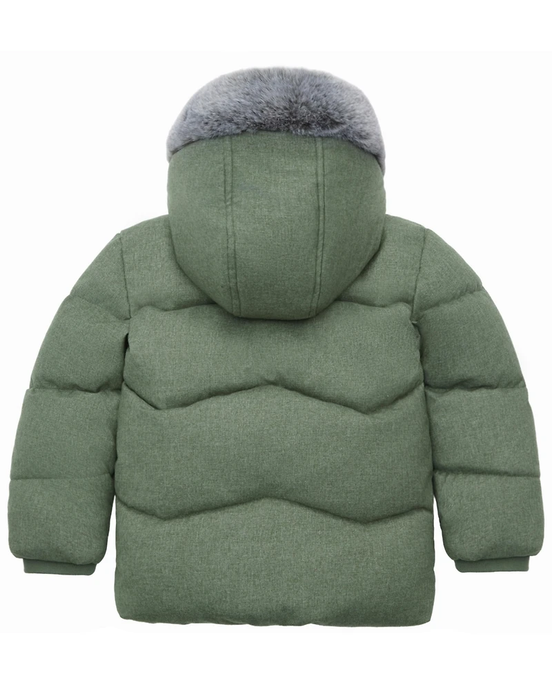 Rokka&Rolla Baby Boys Sherpa Lined Puffer Jacket Winter Coat