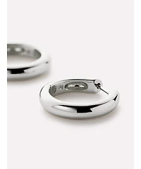 Ana Luisa - Silver Hoop Earrings - Giulia Medium Silver