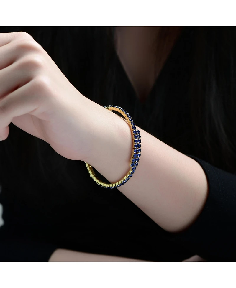 Rachel Glauber Colored Cubic Zirconia Tennis Bracelet